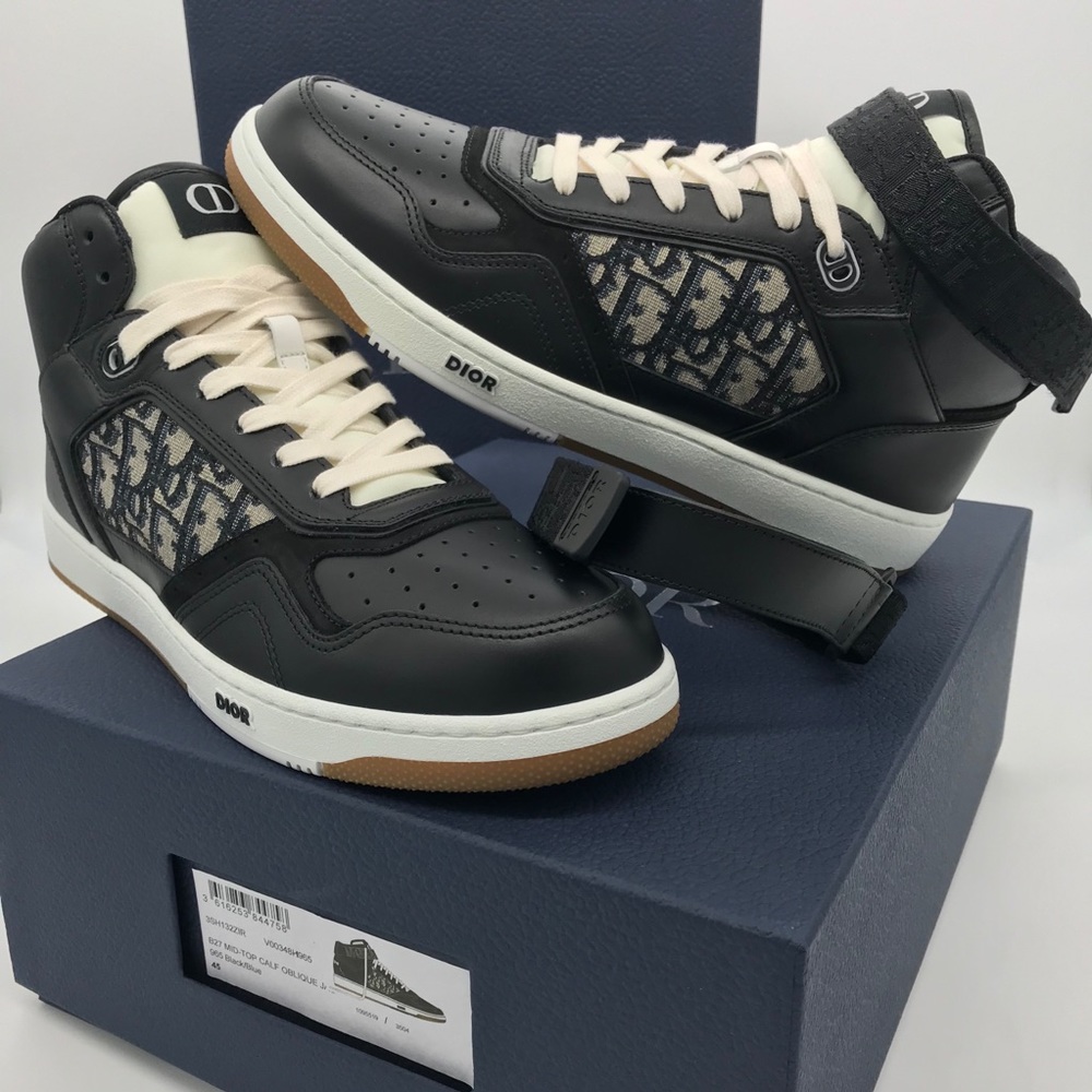 Authentic DIOR Black Smooth Calfskin Sneakers - Picture 13 of 15